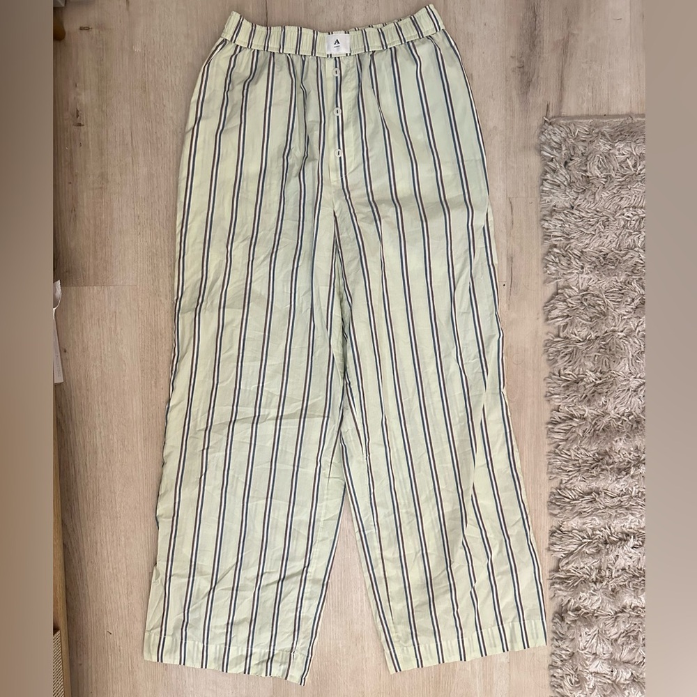 Anthropologie Striped Wide-Leg Boxer Pants